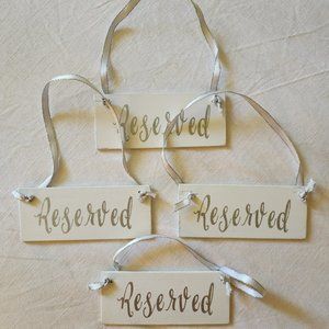 Wedding Reserved Signs